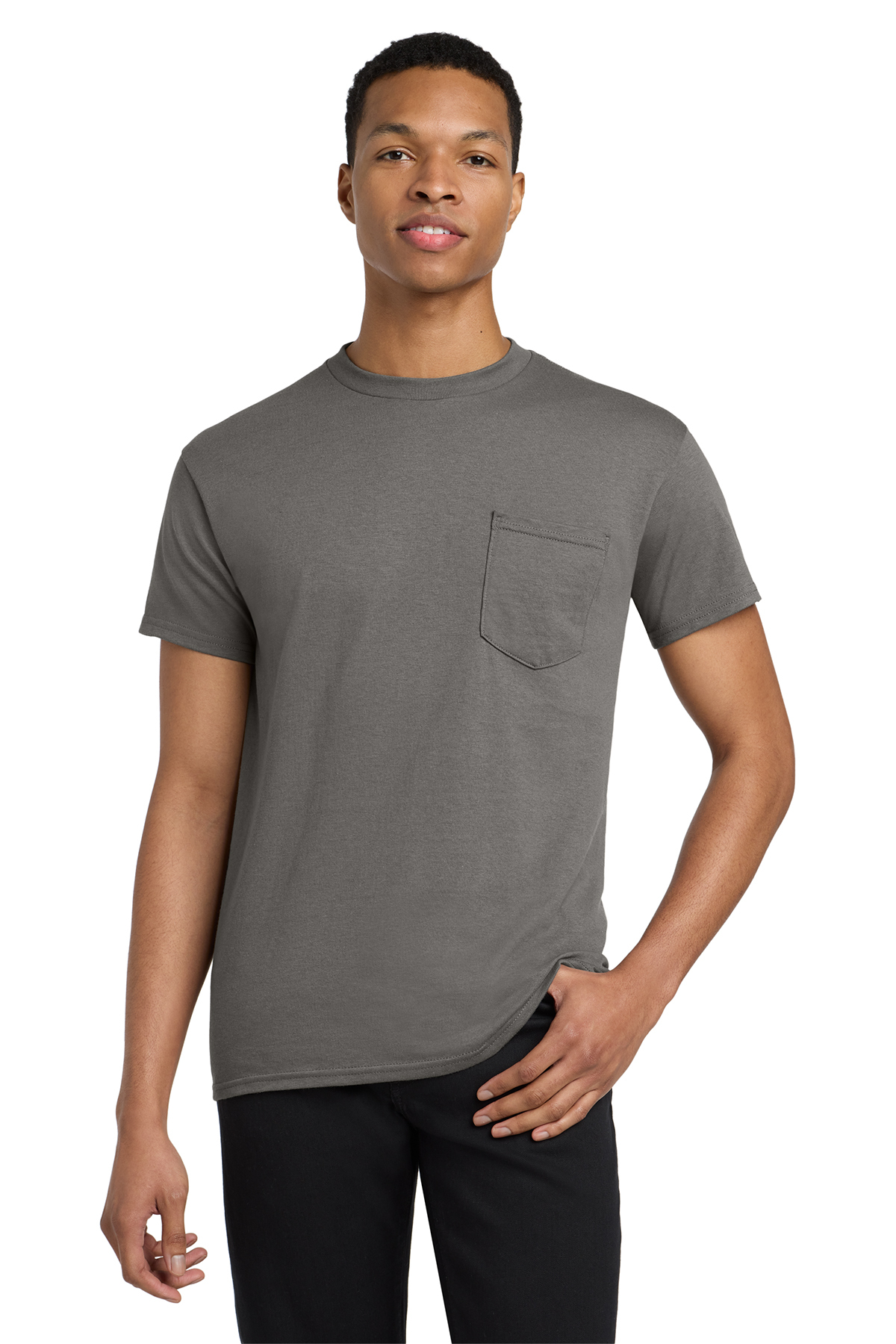 1 Gildan Heavy Cotton 100% Cotton Pocket T-Shirt - Image 1