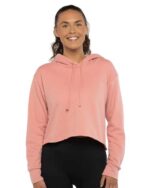 Next Level - Women's Hooded Sweatshirt, Laguna Sueded Raw Edge Crop Hoodie
