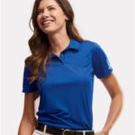 Augusta Sportswear Women's Vital Polo Shirt, 3 Button Short Sleeve Tops, Collared Polo Shirt