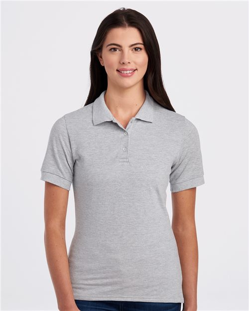 1 JERZEES Women's 100% Ring-Spun Cotton Piqué Polo, 3 Button Short Sleeve Tops, Collared Polo Shirt - Image 1