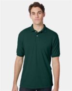 Hanes Ecosmart Jersey Polo, Short Sleeve Collared Polo Shirt
