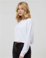 Independent Trading Co. Women's Lightweight Crop Crewneck Sweatshirt - Image 2