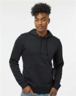 J. America - BTB Fleece Hooded Sweatshirt with Cotton Face, Lined Hood, and Ribbed Cuffs