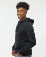 J. America - BTB Fleece Hooded Sweatshirt with Cotton Face, Lined Hood, and Ribbed Cuffs - Image 2
