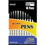 10-Pack of Black Ballpoint Pens – Smooth Writing for School, Office, and Everyday Use