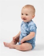 Dyenomite - Infant Crystal Tie-Dyed Onesie, Newborn to Infant Bodysuit - Image 2