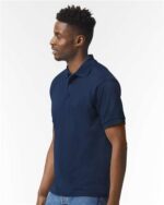Gildan DryBlend Jersey Polo, 3 Button Short Sleeve Collared Polo Shirt - Image 2