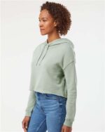 Independent Trading Co. - Women’s Crop Hooded Sweatshirt, Lightweight Long sleeve Sweatshirt - Image 2