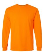 Gildan Hi Viz Ultra Cotton Long Sleeve T-Shirt, Safety Workwear,S-5XL - Image 2