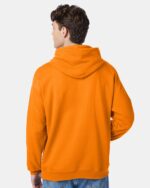 Hi Viz Hanes - Ecosmart Hooded Sweatshirt - P170-Work Wear - Image 7