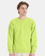 Hanes High Visibility Ecosmart Crewneck Sweatshirt - P160, Safety Workwear. - Image 5