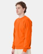 Hanes High Visibility Ecosmart Crewneck Sweatshirt - P160, Safety Workwear. - Image 2