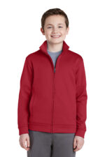 Sport-Tek Youth Sport-Wick Fleece Full-Zip Jacket