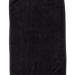 Q-Tees - Hemmed Hand Towel with Velour and Terrycloth Sides
