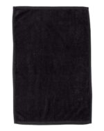 Q-Tees - Hemmed Hand Towel with Velour and Terrycloth Sides